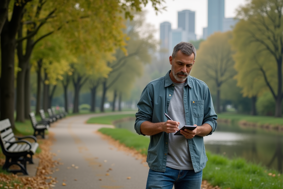 Homme réfléchissant lors d